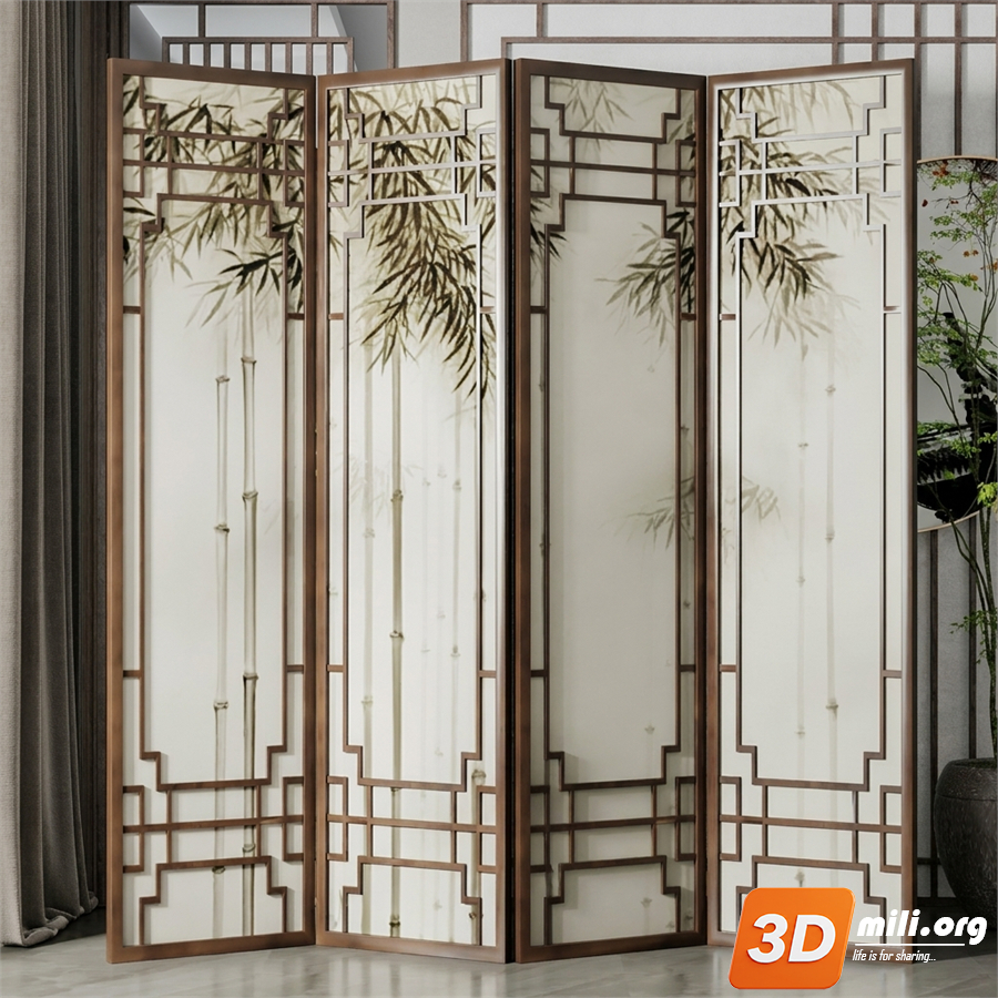 Folding screen Skp Files 